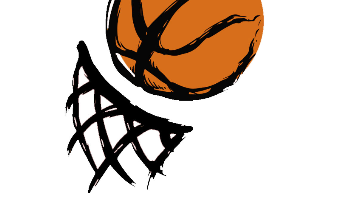 Fingerprint basketball symbol black background