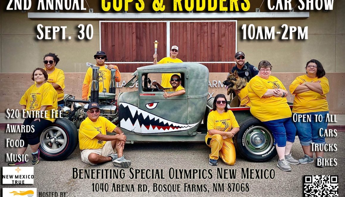 2023 NMLETR Sept 30 Cops and Rodders event flyer