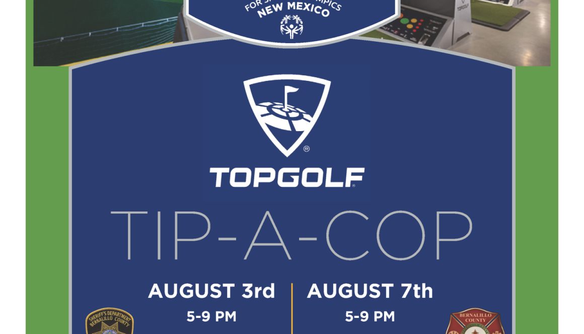 2024 NMLETR Aug 3 and 7 Top Golf Tip a Cop flyer