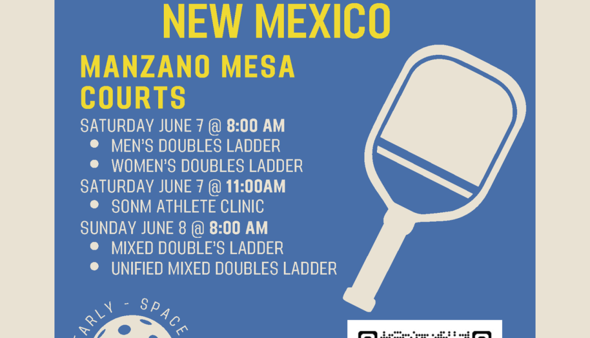 2025 SONM June Pickleball Event Flyer