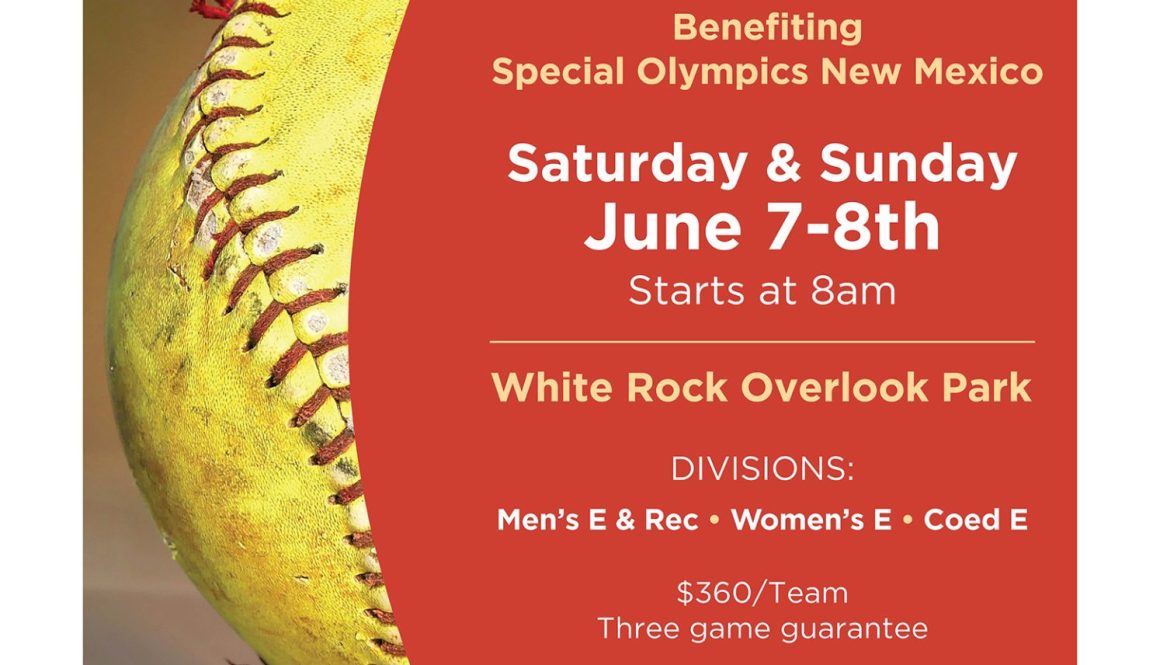NMLETR 2025 June 7 8 White Rock Softball Tournament flyer resized
