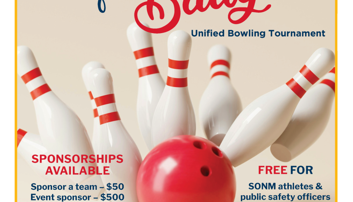 2026 NMLETR_March 21_Bowling for Badges Unified Bowling Tournament flyer