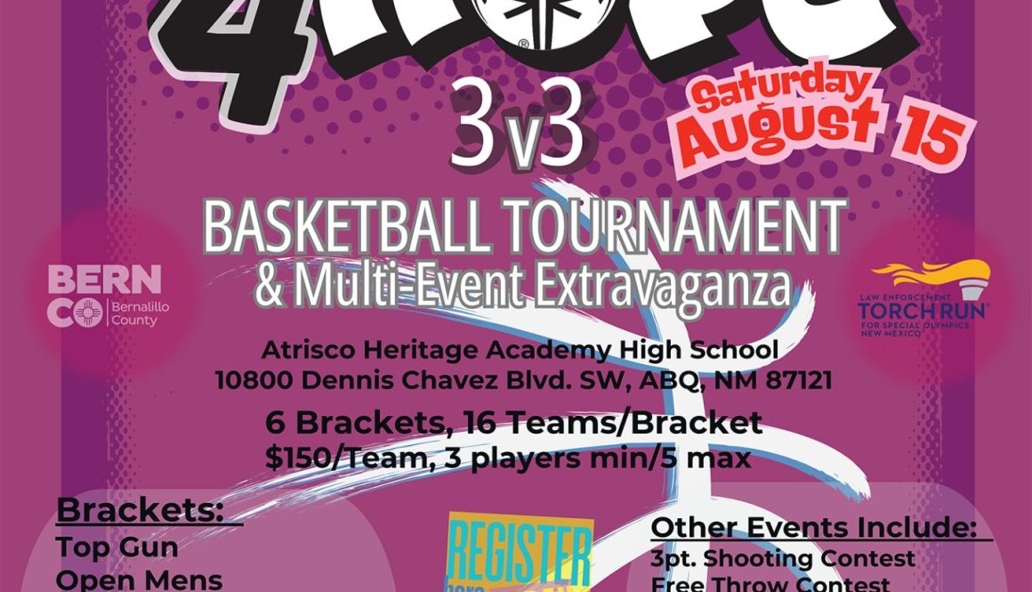 2026 NMLETR_Aug. 15_3V3_Basketball Tournament flyer