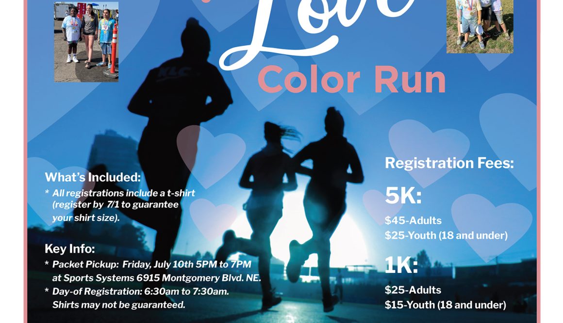 2026 Spread the Love Color Run Flyer Updated